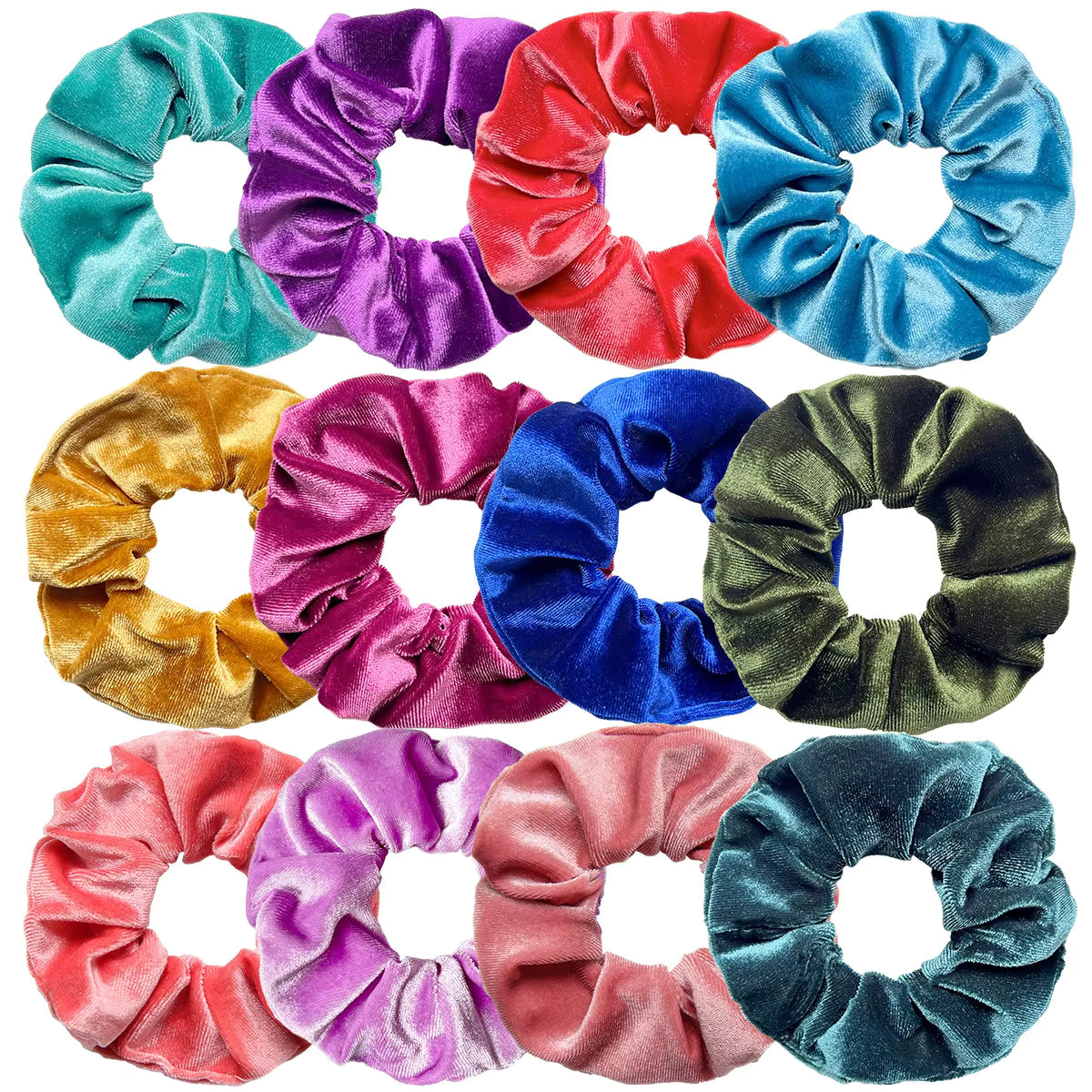 12 Pc Velvet Scrunchies