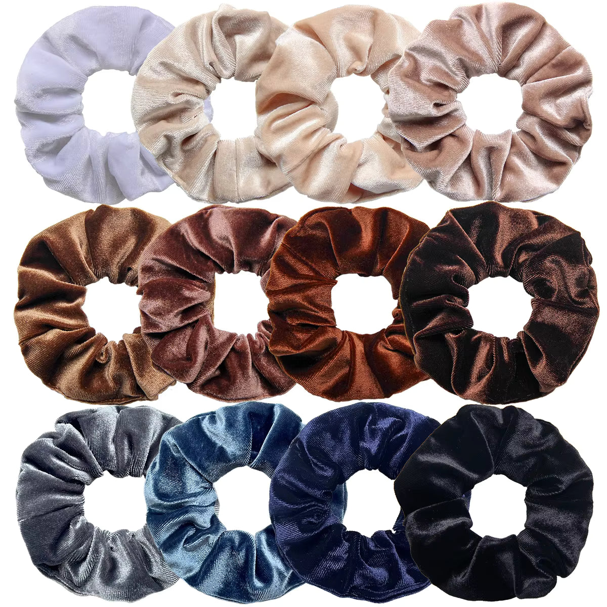 12 Pc Velvet Scrunchies
