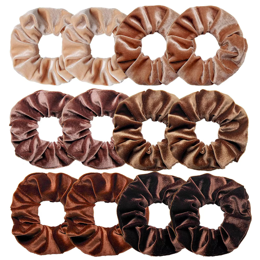 12 Pc Velvet Scrunchies