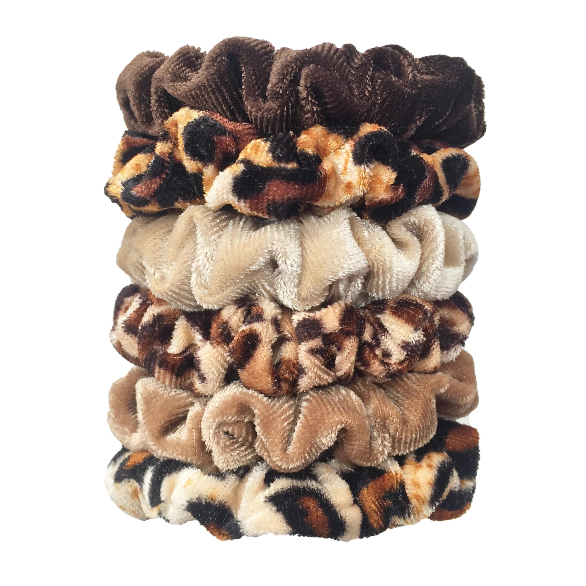 Cute Stack of 6 Pcs Scrunchies