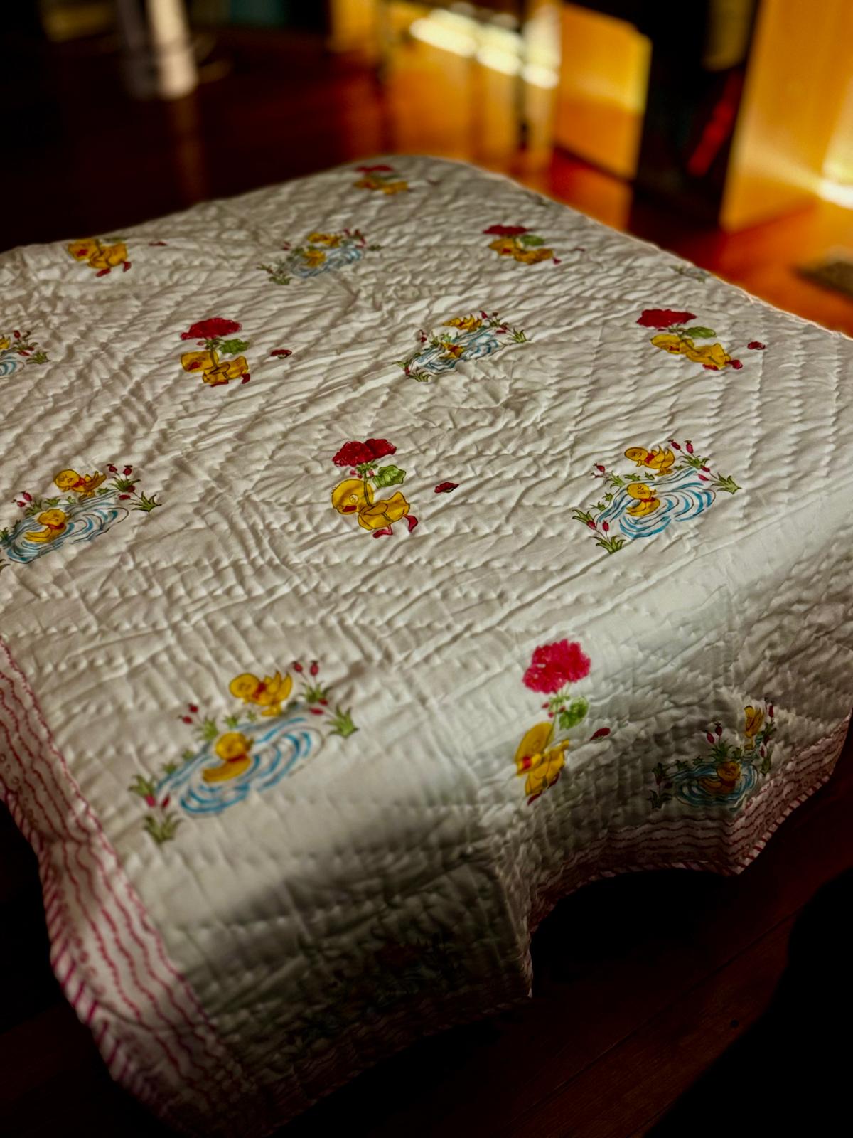 MIU MIU MUSLIN BABY QUILT