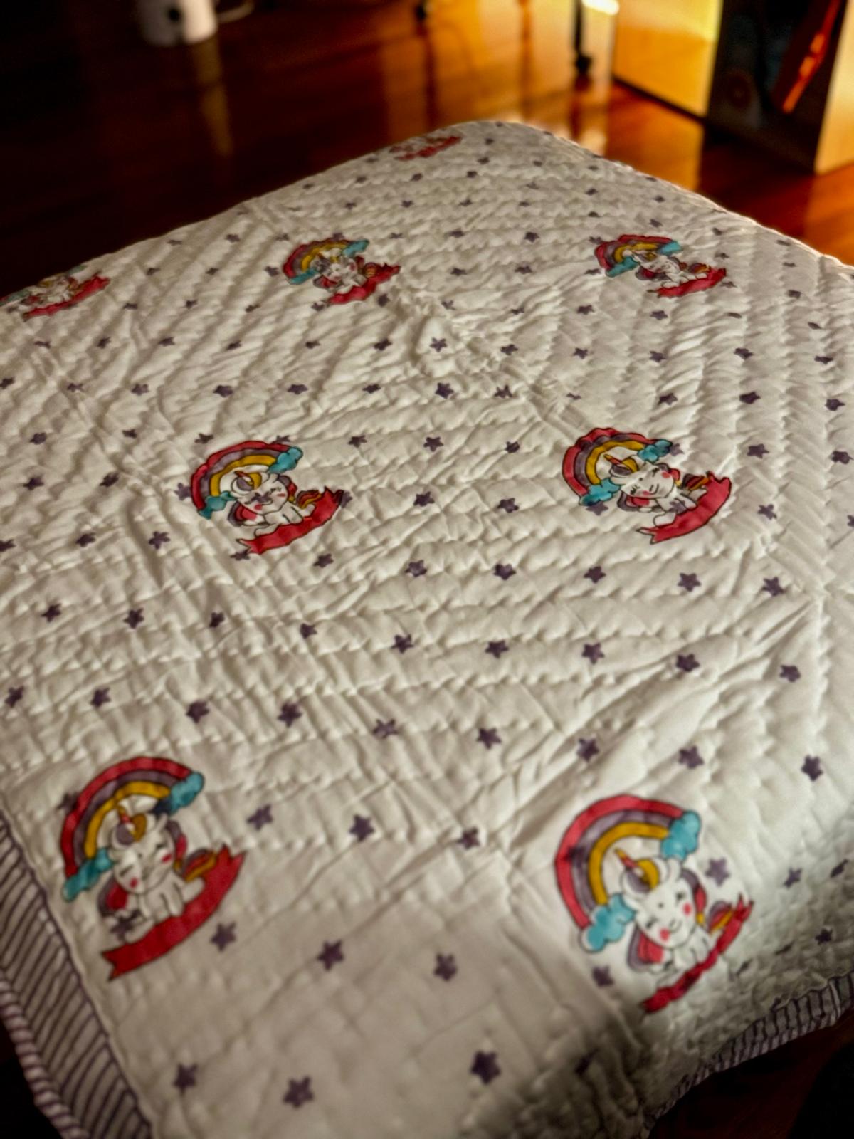 MIU MIU MUSLIN BABY QUILT