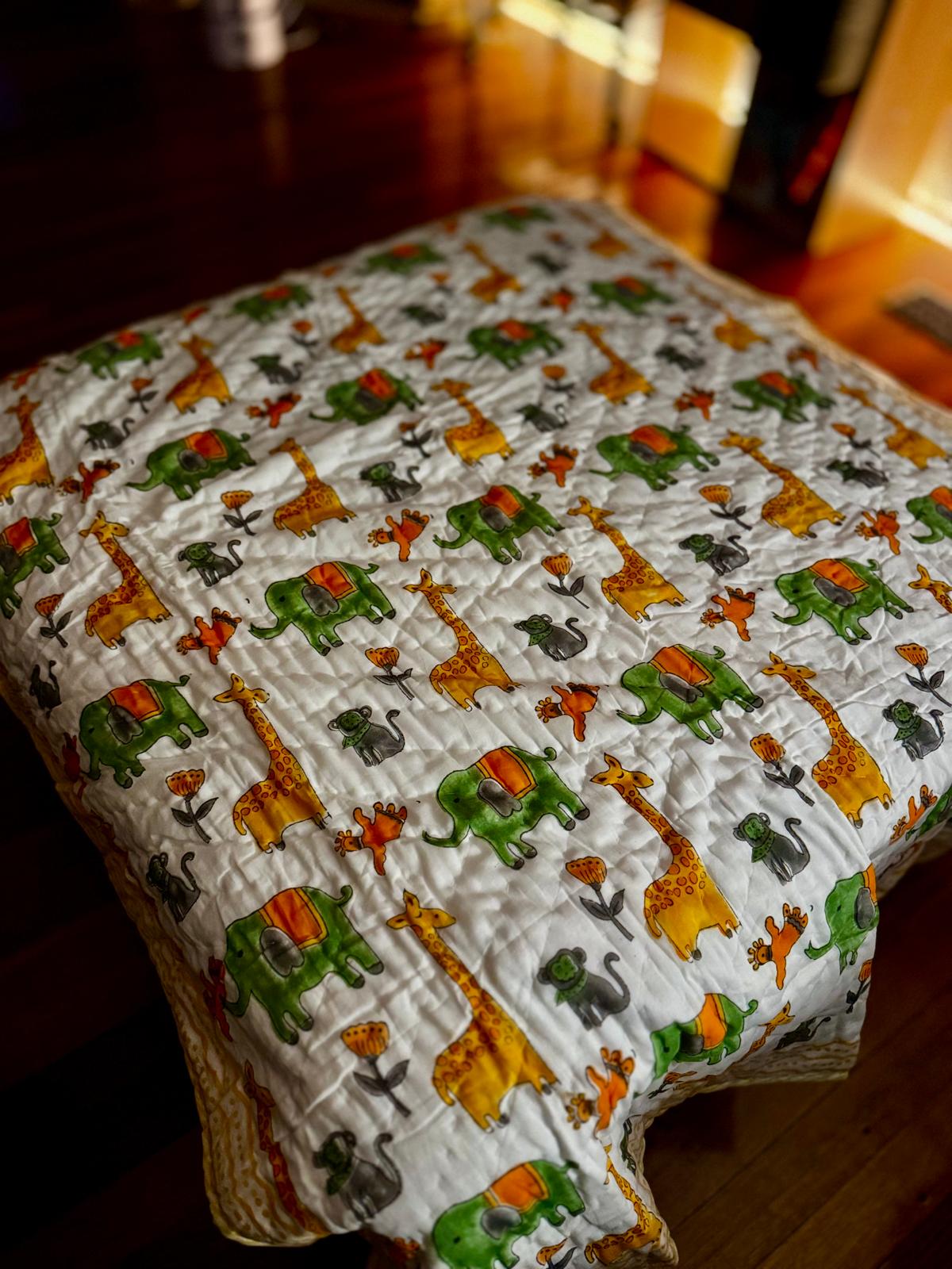 MIU MIU MUSLIN BABY QUILT
