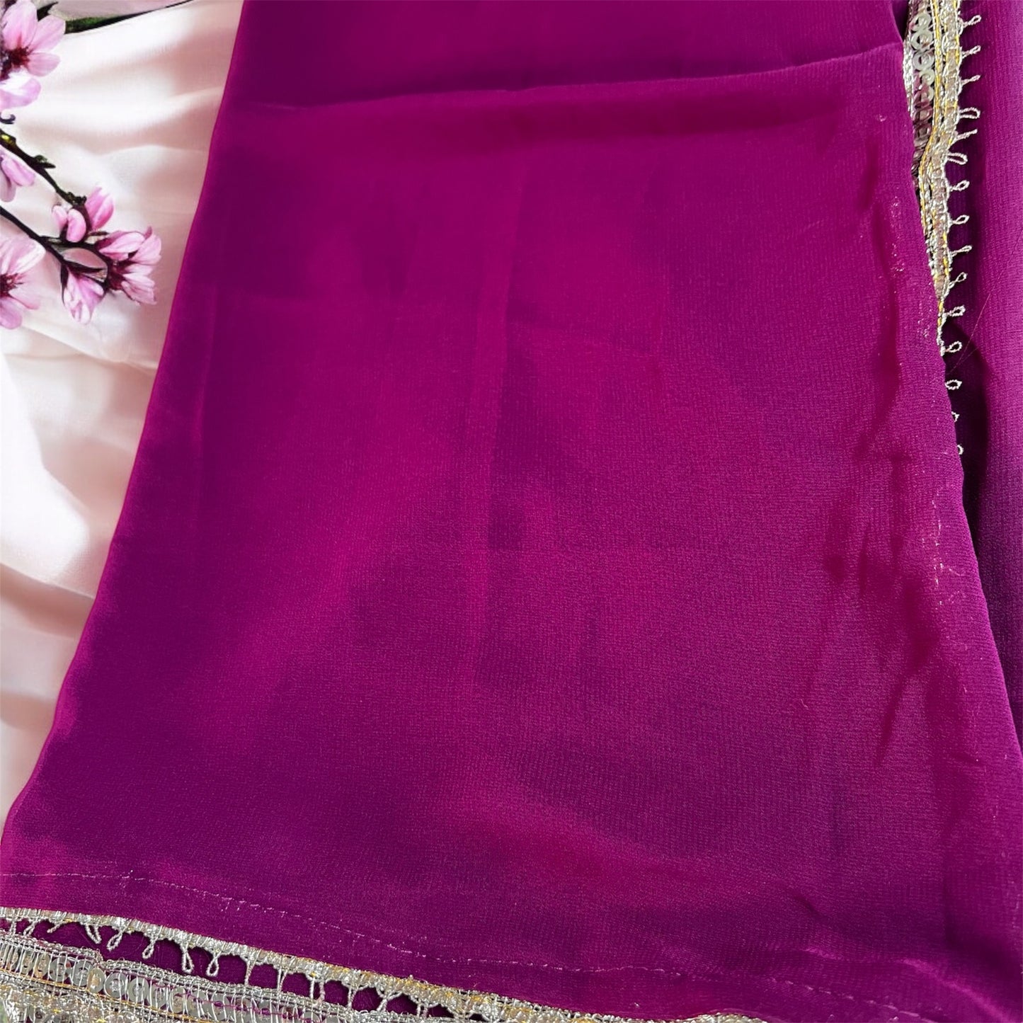 FLORAL PURPLE SHARARA SET