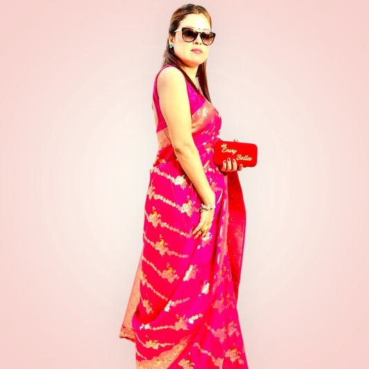 RANI PINK PEACOCK SAREE